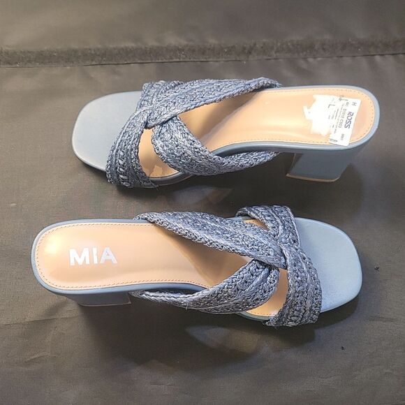 BRAND NEW MIA MAXINE RAFFIA WOMENS MULE HEEL - Picture 9 of 16